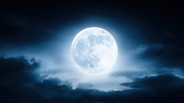 Lunar geology educational material, full moon crater and maria structure close-up