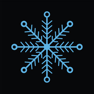 snowflake icon on blake background