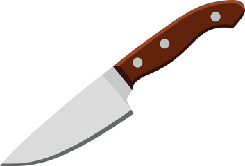 Sharp kitchen utility knife with classic wooden handle, perfect for culinary tasks and food preparation in any home.