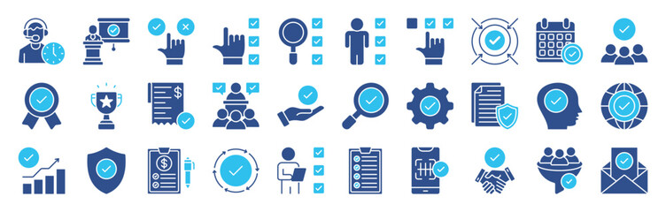 Approve And Checkmark color editable icon set. check, accept, agree, selected, Confirm, approve, correct, and more. Vector illustration eps 10