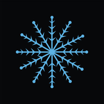 snowflake icon on blake background
