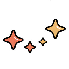 black and white stars