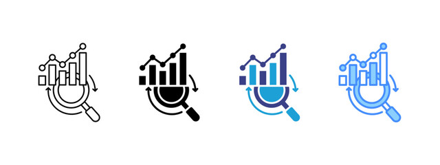 Exploratory Analysis  icon set multiple style collection