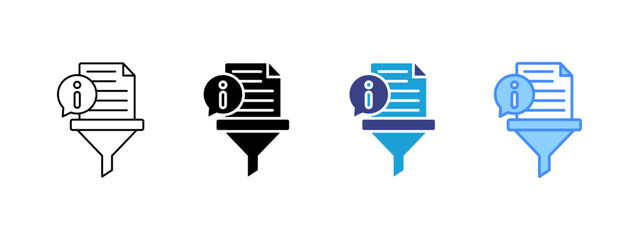 Extraction icon set multiple style collection