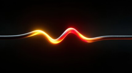 Digital art of electromagnetic waves in motion abstract visualization on dark background