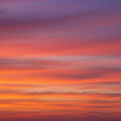 Obraz premium Colorful sky with layered clouds at sunset