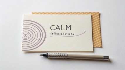 Tranquil Card with Calm Message and Minimalist Design for Mindfulness and Meditation Practices