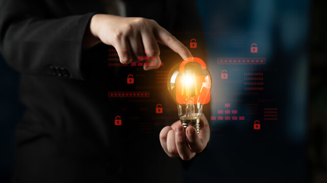 Digital security concept illustrating a cybersecurity breach, with a red unlocked padlock indicating data exposure among secure systems, emphasizing system vulnerability and risk Latch