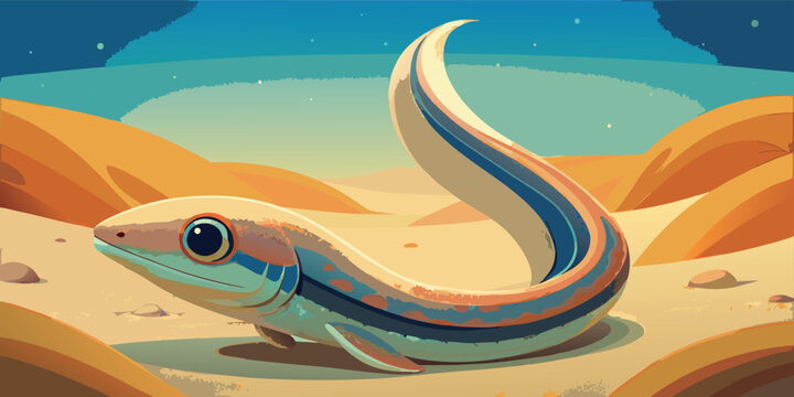 A garden eel in the ocean, an illustration of resilience and adaptation