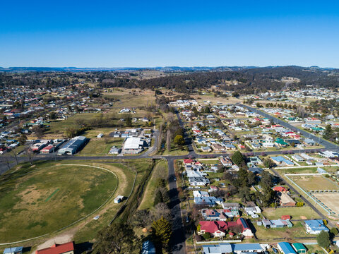 King George V Oval sports ground in Glen Innes on late winter morning