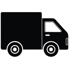 delivery truck icon icon on white background