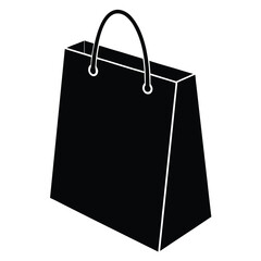 shopping bag icon on white background