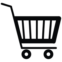 supermarket cart icon icon on white background