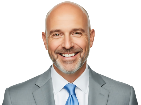 Smiling Professional Businessman Confident Leader Executive Happy Entrepreneur Mature Male Portrait