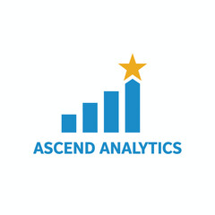 A graphical representation of growth, featuring a rising bar chart topped with a star