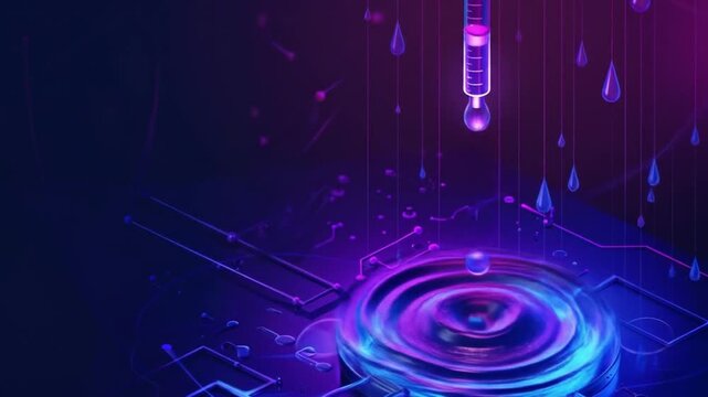 3d isometric in of IV drip with water drop Videos