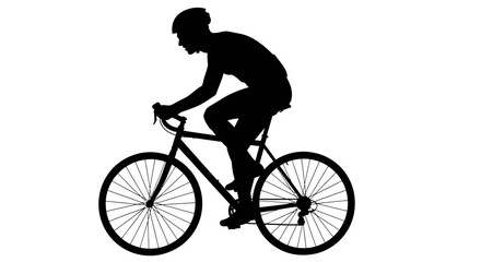 Obraz premium Cycling silhouette road bike cyclist fitness workout sport exercise