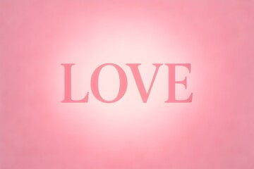 Love Typography in Gentle Pink Aura
