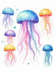 vector illustration of jellyfish