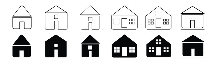 House icon set. Home icon vector design.