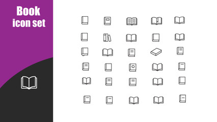 Book icon set