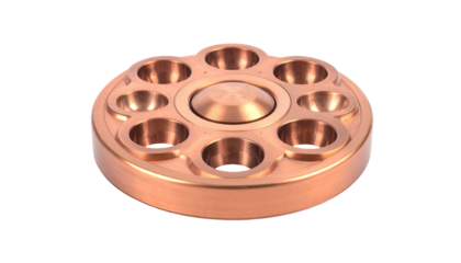 Metal disk with center knob & nine evenly spaced holes