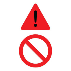 Warning sign and prohibition sign