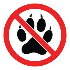 No pets allowed sign