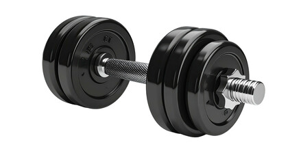 Naklejka premium Weighted black dumbbell rests, ready for exercise