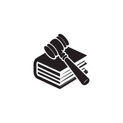 Law Book and Gavel Crossed