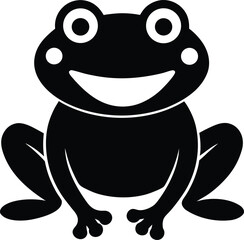 Smiling Frog Silhouette