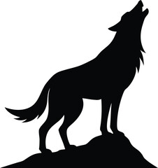 Howling Wolf Silhouette
