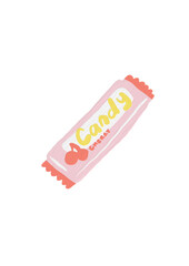 Cherry Candy Bar Wrapper Vector Illustration