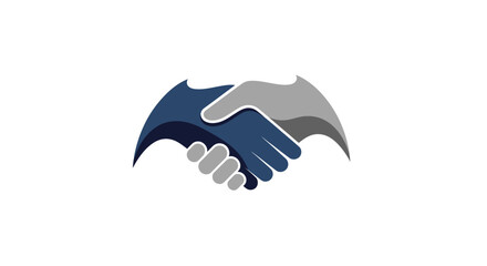 A logo depicting two hands clasped in a handshake, symbolizing agreement and partnership.