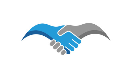 An illustration of two hands clasped together, symbolizing agreement and partnership.