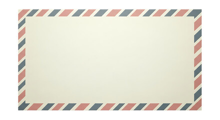 Obraz premium An oldfashioned airmail envelope frame isolated on transparent background, ideal for vintage, travel, and communication themes