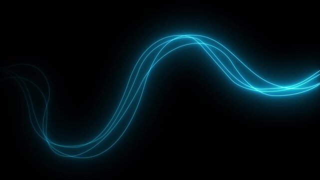 linee, linea, sfondo, vettoriale, onde. 3d neon background animation. 4k