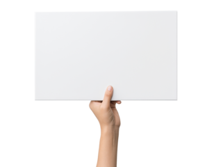 Hand Holding Blank White Board Perfect For Presentation Display And Mockup Ideas