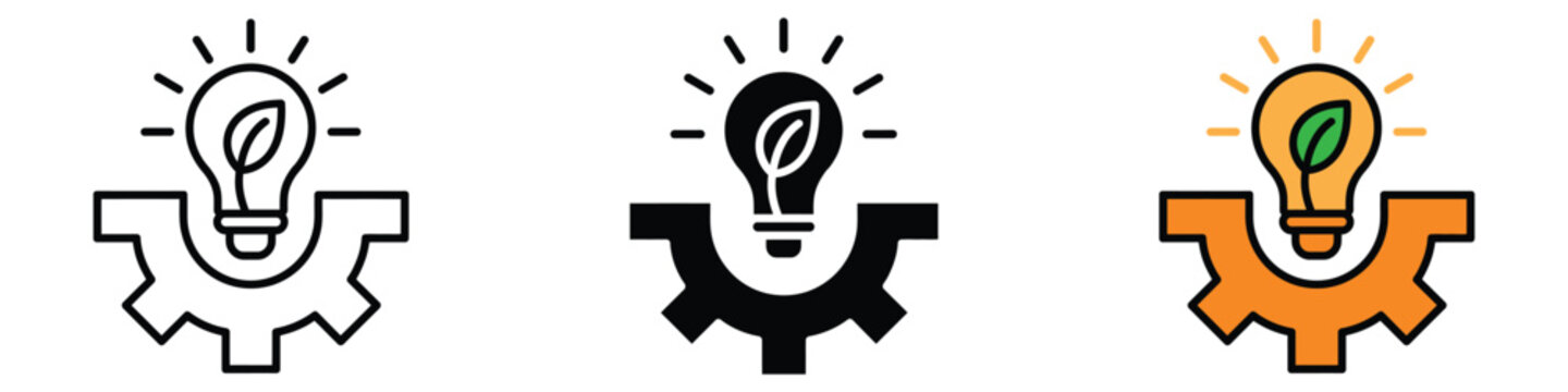 Green Innovation icon vector. sustainable business solutions and growth symbol. vector illustration.