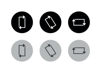 Auto Rotate Icon, Circular Arrow Device Orientation Vector for Mobile UI
