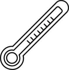 thermometer industrial outline vector illustration line art