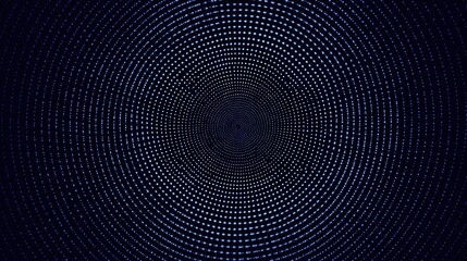 A mesmerizing abstract pattern of concentric circles radiating in a deep blue hue, creating a hypnotic visual effect.