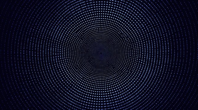 A mesmerizing abstract pattern of concentric circles radiating in a deep blue hue, creating a hypnotic visual effect.