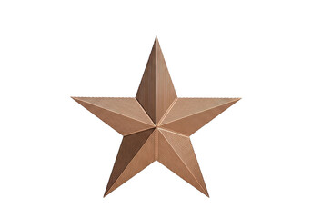 Obraz premium Bronze star isolated on transparent background