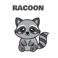 Cute Cartoon Raccoon Illustration