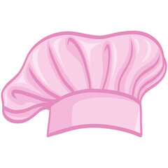 Pink Chef Hat Cap Illustration Drawing