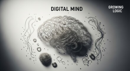 Digital Mind Concept: Neural Network of Intelligence