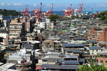 基隆の町並みを展望