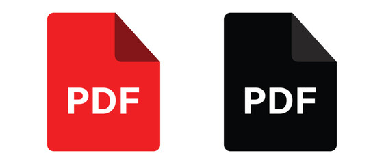 Document Icon and PDF icon, pdf document file icon, office file icon.