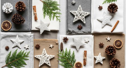 Rustic winter holiday decor with natural elements festive arrangements